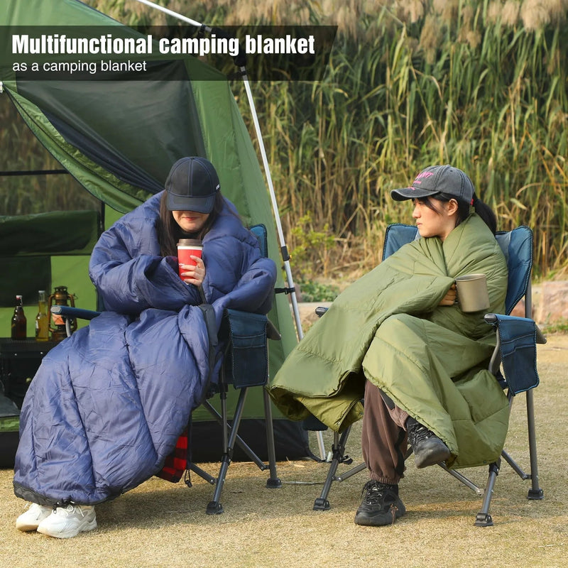 Load image into Gallery viewer, Wearable Waterproof Camping Blanket with Hood

