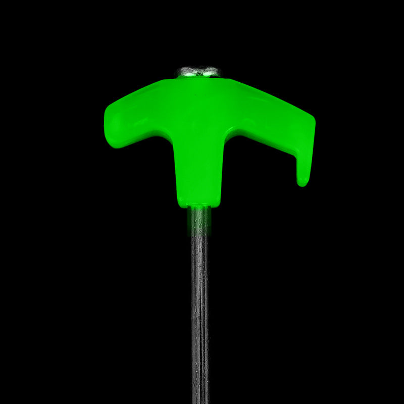 Load image into Gallery viewer, Luminous Ground Nails Outdoor Camping Tent Nails Fluorescent 25cm Wind Rope Nails Sky Curtain Steel Nail Accessories
