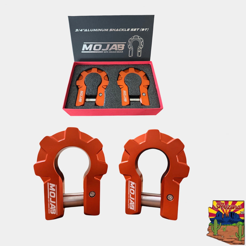 Load image into Gallery viewer, 3/4'' Extreme duty Aluminum D-Shackle set (9T) (LIFETIME WARRANTY*)
