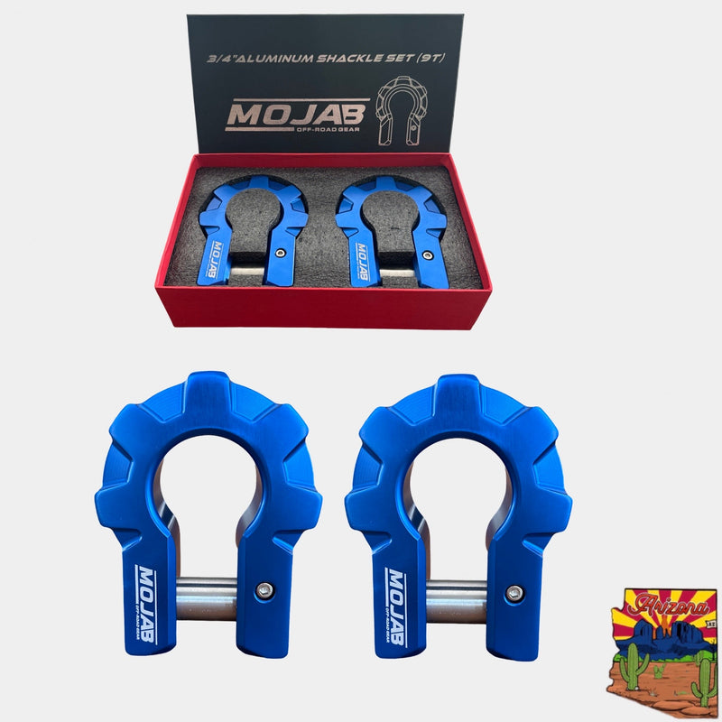Load image into Gallery viewer, 3/4'' Extreme duty Aluminum D-Shackle set (9T) (LIFETIME WARRANTY*)
