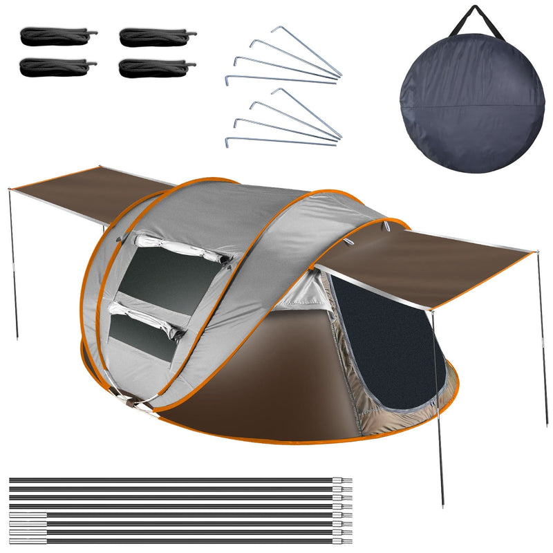 Load image into Gallery viewer, 3-4 Person Pop Up Tent Automatic Setup Camping Tent Waterproof Instant Setup Tent with 2 Mosquito Net Windows Carrying Bag for Hiking Climbing Adventu
