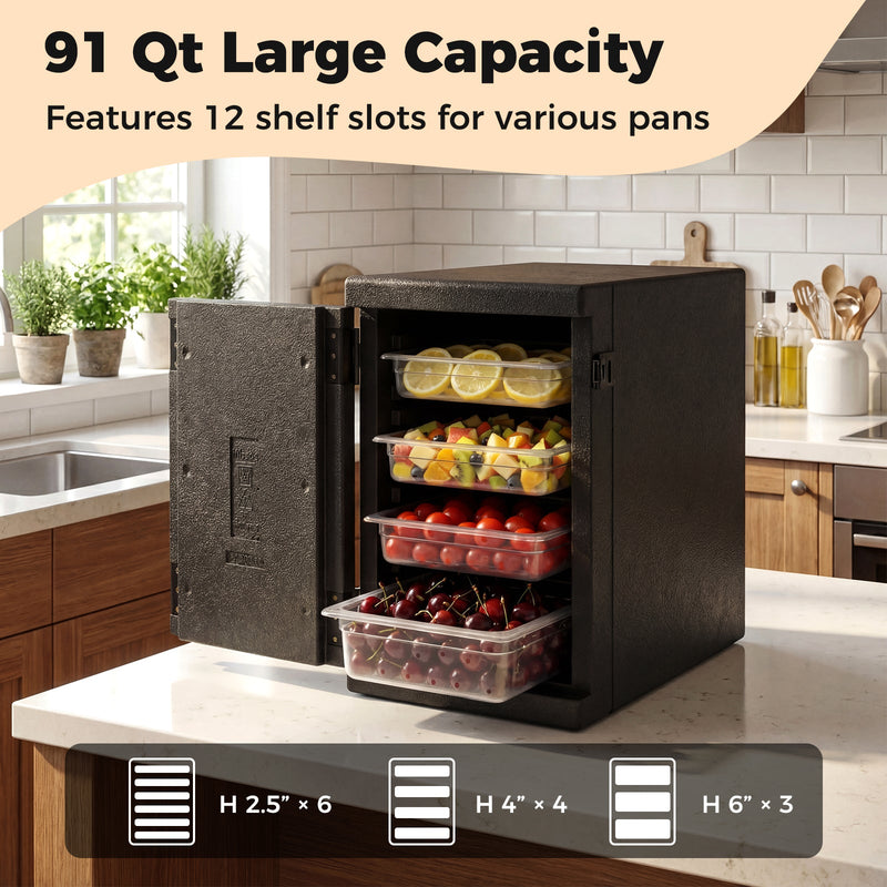 Load image into Gallery viewer, 91 Qt Insulated Food Pan Carrier with Safety Buckles
