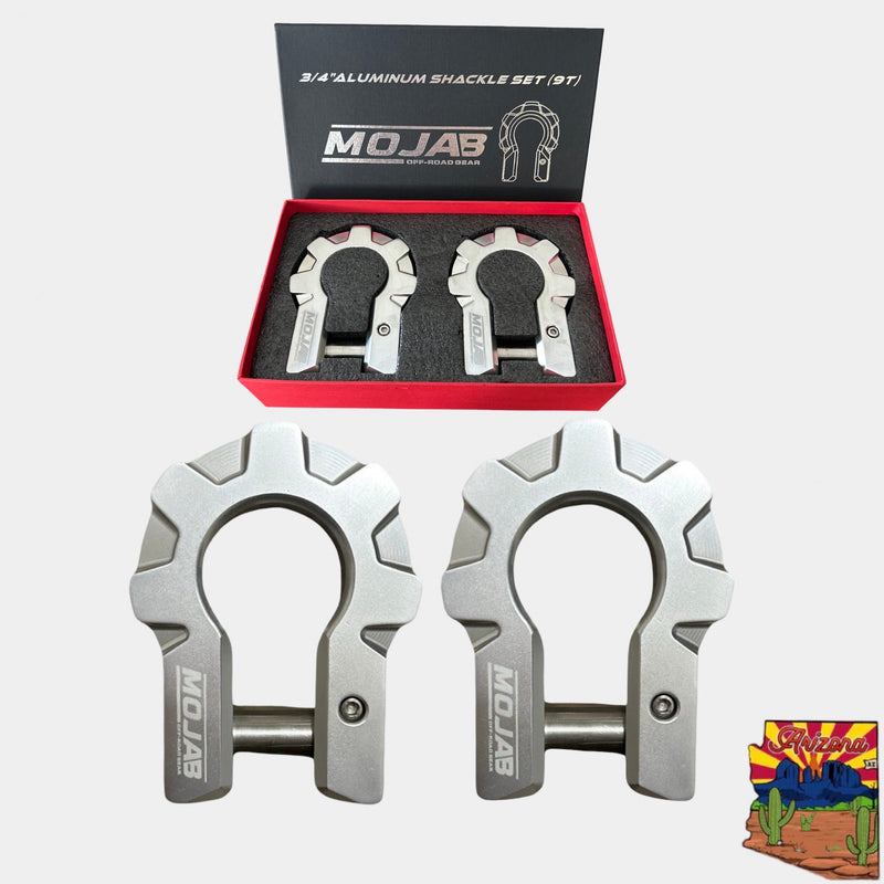 Load image into Gallery viewer, 3/4'' Extreme duty Aluminum D-Shackle set (9T) (LIFETIME WARRANTY*)
