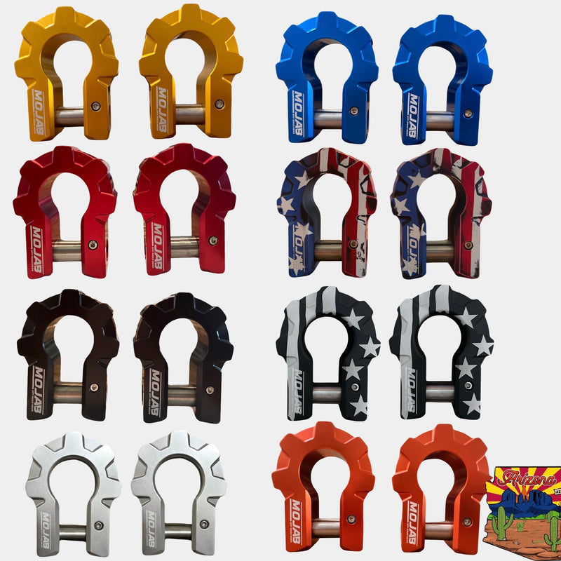 Load image into Gallery viewer, 3/4'' Extreme duty Aluminum D-Shackle set (9T) (LIFETIME WARRANTY*)
