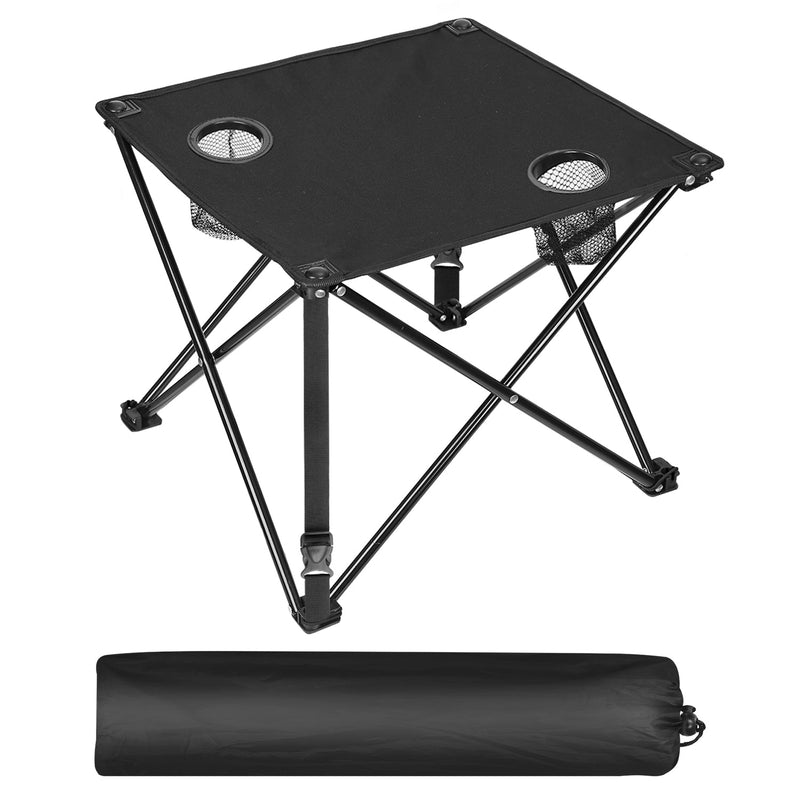 Load image into Gallery viewer, 2Pcs Foldable Camping Table Portable Picnic Table Lightweight Travel Desk with 2 Cup Holders/Table Carrying Bag
