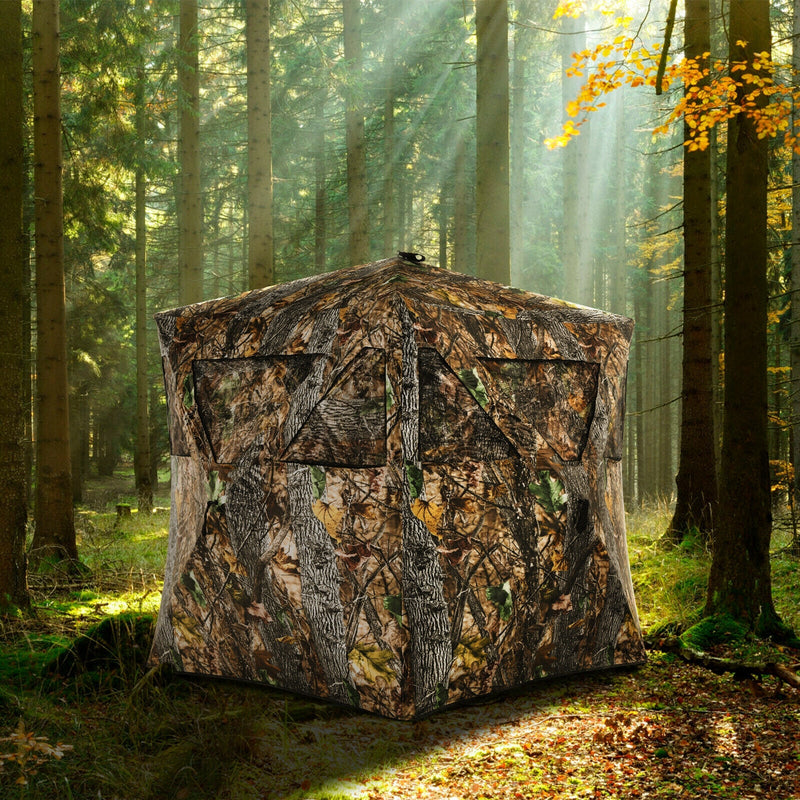Load image into Gallery viewer, 3 Person Portable Pop-Up Ground Hunting Blind with Tie-downs

