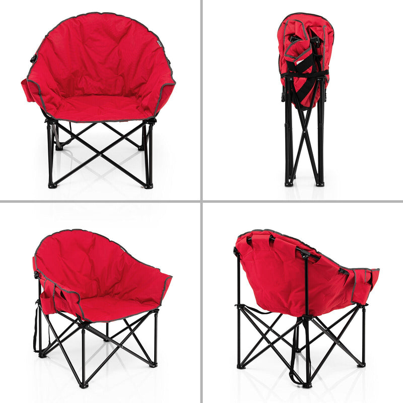 Load image into Gallery viewer, Folding Camping Moon Padded Chair with Carrying Bag
