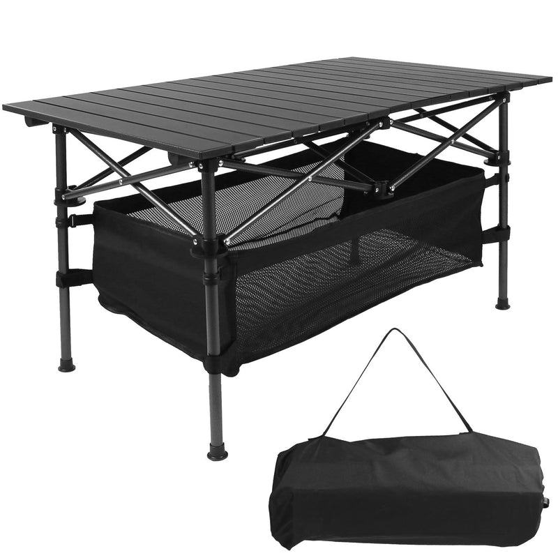 Load image into Gallery viewer, Folding Camping Table Portable Lightweight Aluminum Roll-up Picnic BBQ Desk with Carrying Bag Heavy Duty Outdoor Beach Backyard Party Patio
