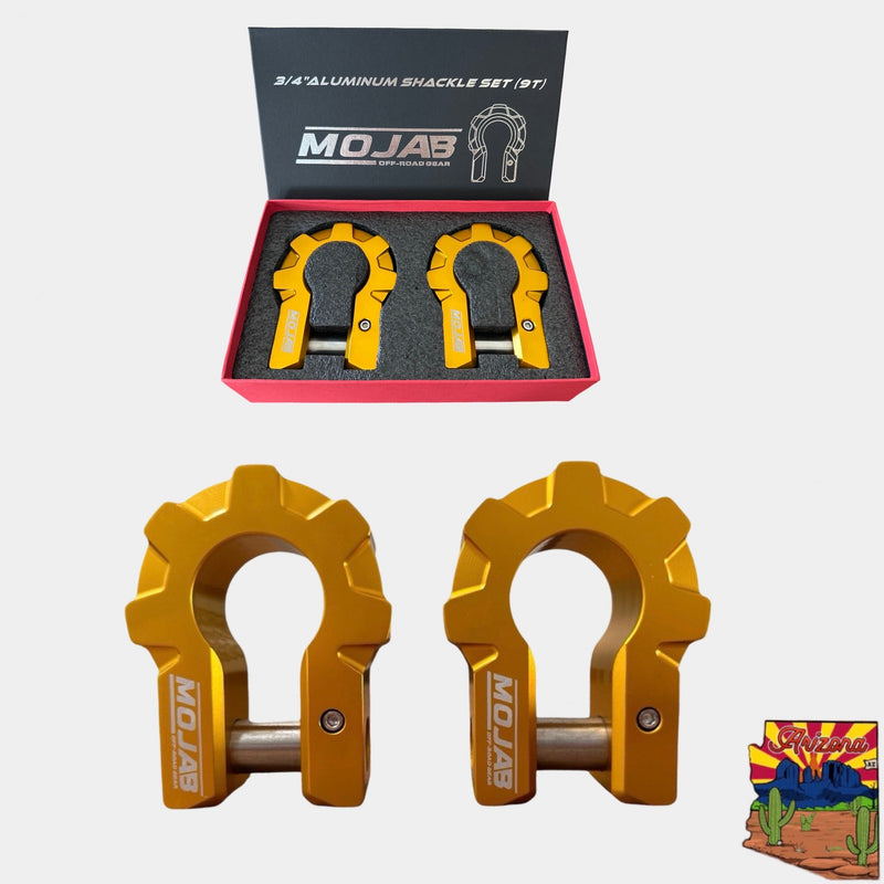 Load image into Gallery viewer, 3/4'' Extreme duty Aluminum D-Shackle set (9T) (LIFETIME WARRANTY*)
