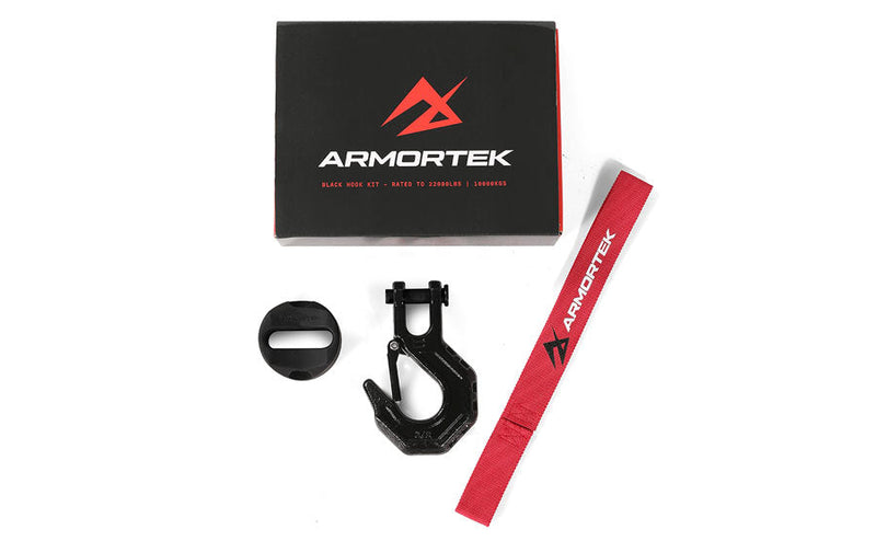 Load image into Gallery viewer, Armortek Black Hook Kit for 5/16 to 7/16" Rope - Rated 22000lbs
