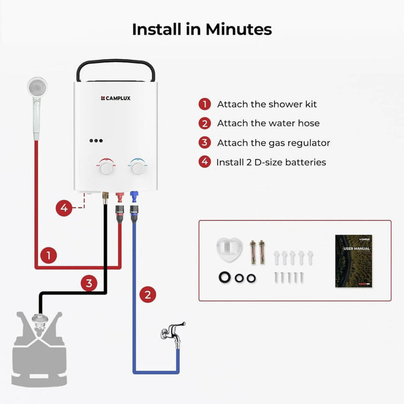 Load image into Gallery viewer, Camplux AY132 Portable Propane Water Heater
