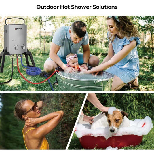 Camplux AY132GMAX Portable Propane Water Heater With Stand