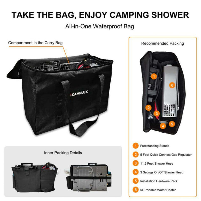 Load image into Gallery viewer, Camplux AY132GMAX Portable Propane Water Heater With Stand
