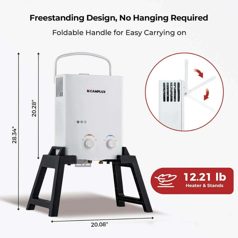 Load image into Gallery viewer, Camplux AY132MAX Portable Propane Water Heater With Stand
