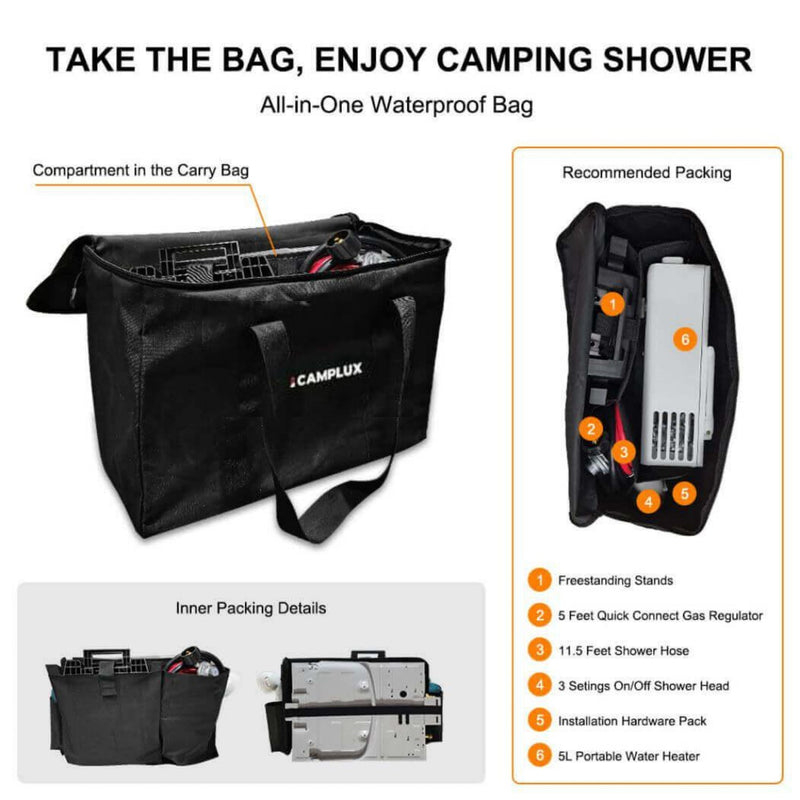 Load image into Gallery viewer, Camplux AY132MAX Portable Propane Water Heater With Stand
