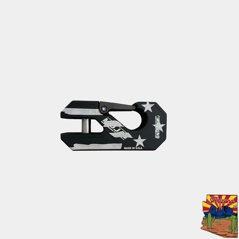 Load image into Gallery viewer, Aluminum winch shackle, closed latch (LIFE TIME WARRANTY*)
