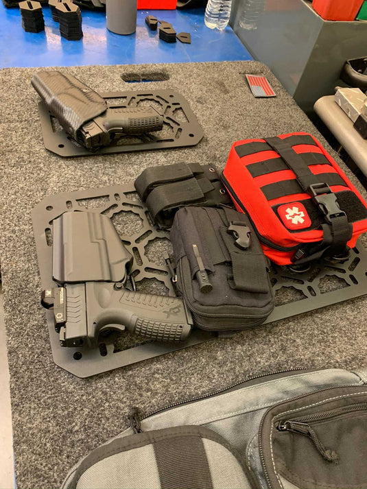 Backpack Insert Panel kit - with pistol holder, first aid kit, dual mag holder, Molle pouch