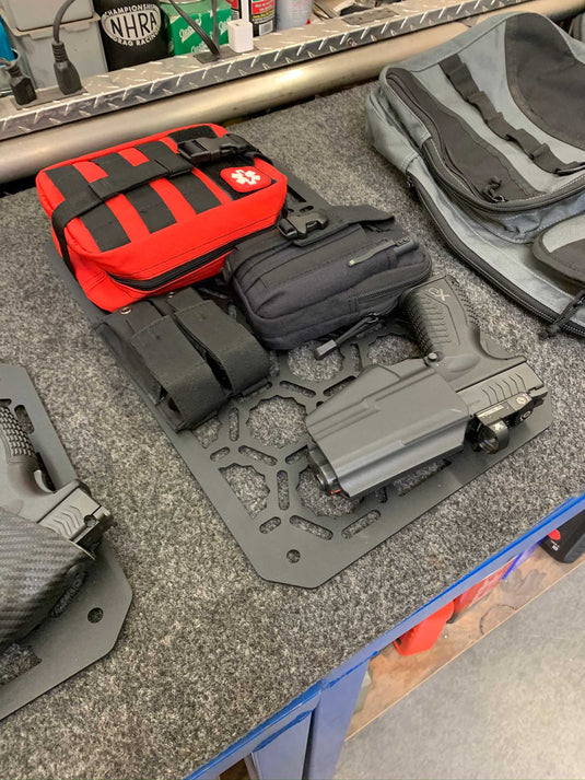 Backpack Insert Panel kit - with pistol holder, first aid kit, dual mag holder, Molle pouch