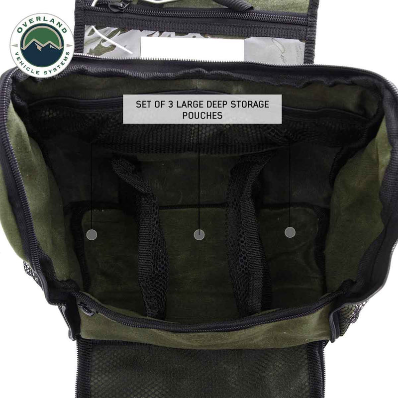 Load image into Gallery viewer, Overnight Bag with Handle &amp; Straps - #16 Waxed Canvas Storage
