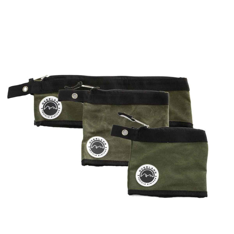 Load image into Gallery viewer, Medium Size 3-Bag Set of Storage Bags - #12 Waxed Canvas
