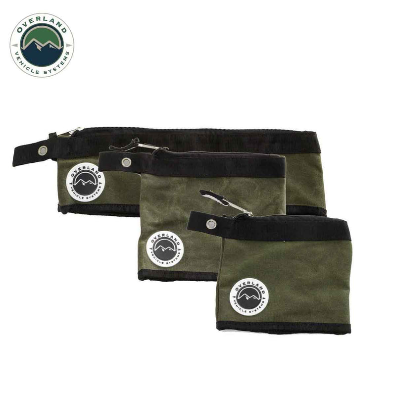 Load image into Gallery viewer, Medium Size 3-Bag Set of Storage Bags - #12 Waxed Canvas
