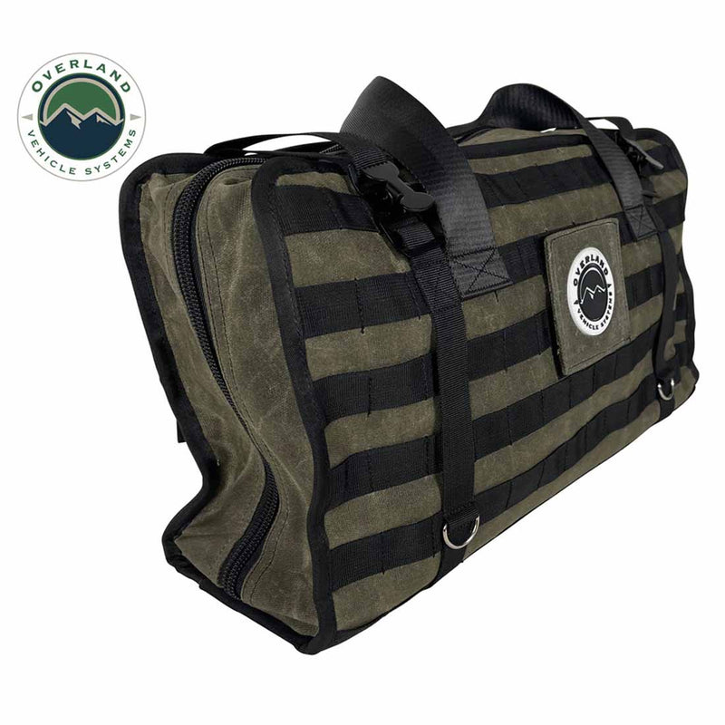Load image into Gallery viewer, Large Recovery Bag with Handle &amp; Straps - #16 Waxed Canvas Storage
