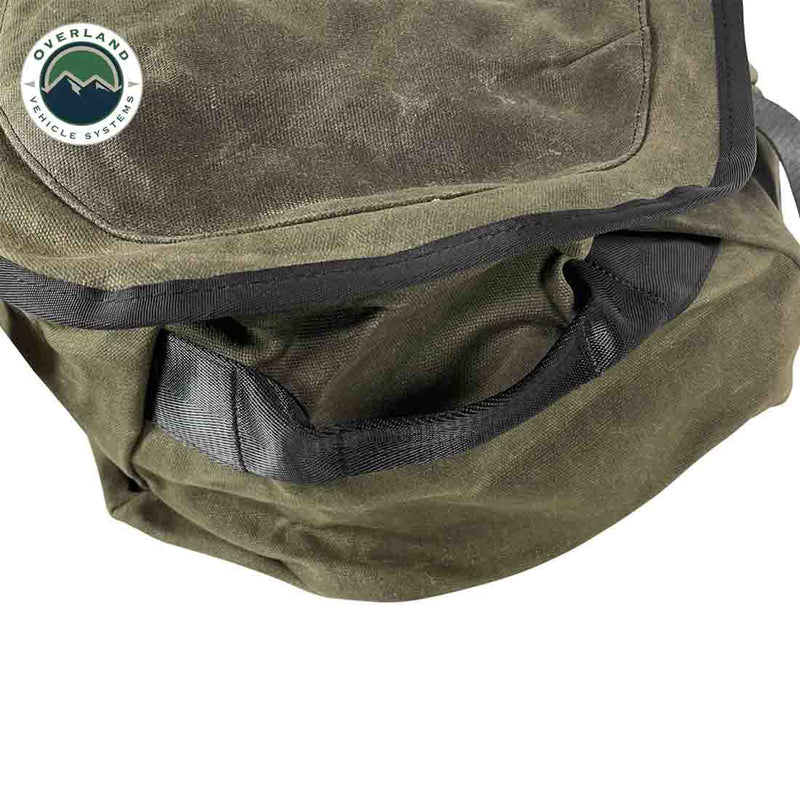 Load image into Gallery viewer, Large Duffle Bag with Handle &amp; Straps - #16 Waxed Canvas Storage
