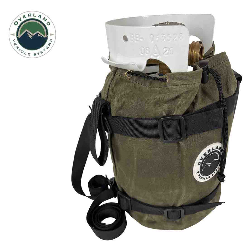 Load image into Gallery viewer, Propane Bag with Handle &amp; Straps - #16 Waxed Canvas Storage
