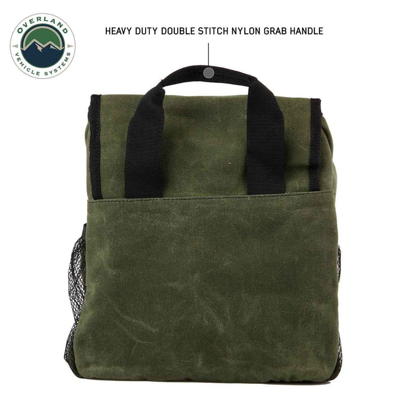 Load image into Gallery viewer, Overnight Bag with Handle &amp; Straps - #16 Waxed Canvas Storage
