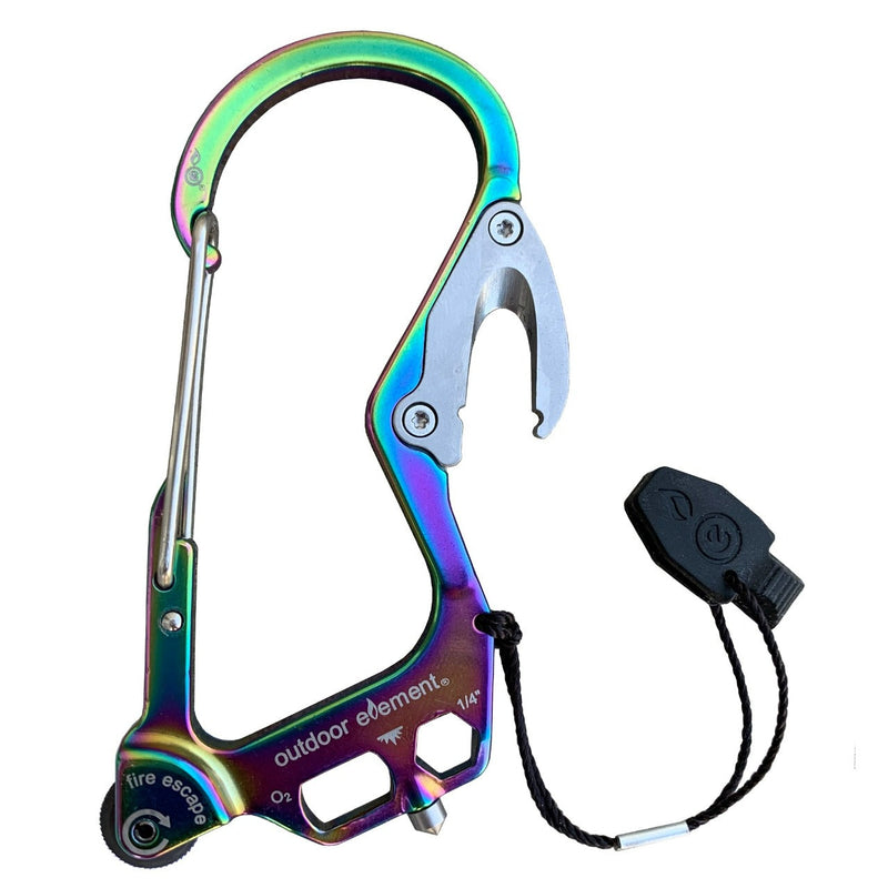 Load image into Gallery viewer, Fire Escape: Fire-Starting Multitool Carabiner
