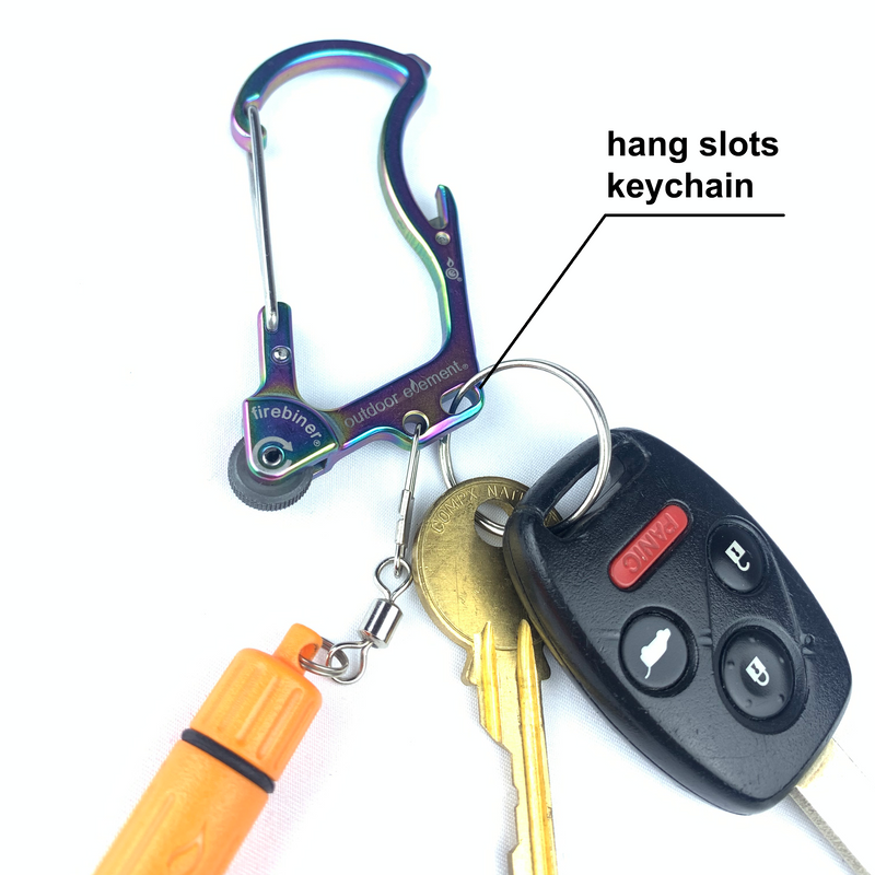 Load image into Gallery viewer, Firebiner: Fire-starting Multitool Carabiner
