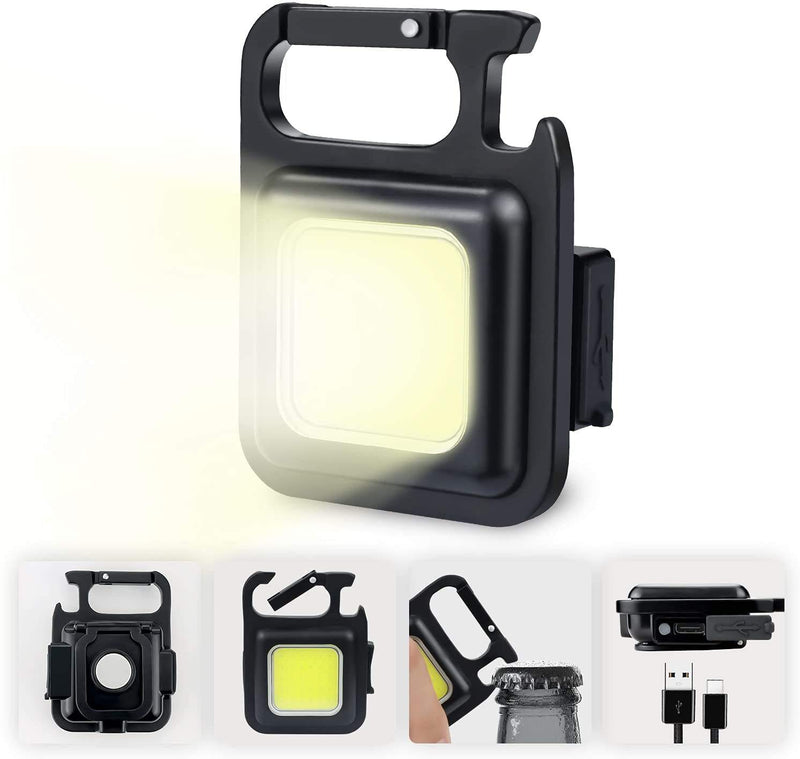 Load image into Gallery viewer, Multifunctional Mini COB Work Light TYPE-C Rechargeable Portable Keychain Light Magnetic Overhaul Emergency Light

