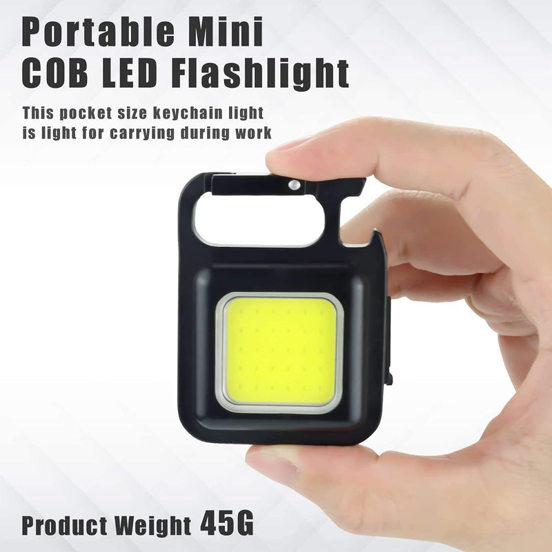 Load image into Gallery viewer, Multifunctional Mini COB Work Light TYPE-C Rechargeable Portable Keychain Light Magnetic Overhaul Emergency Light
