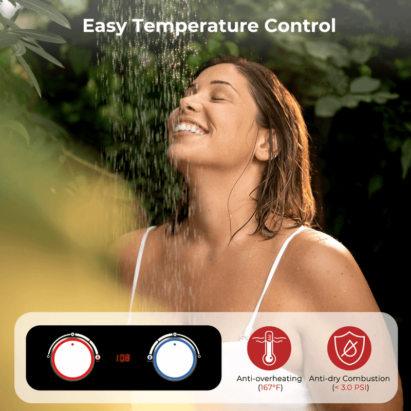 Load image into Gallery viewer, Camplux BD158C Tankless Propane Water Heater With Rain Cap
