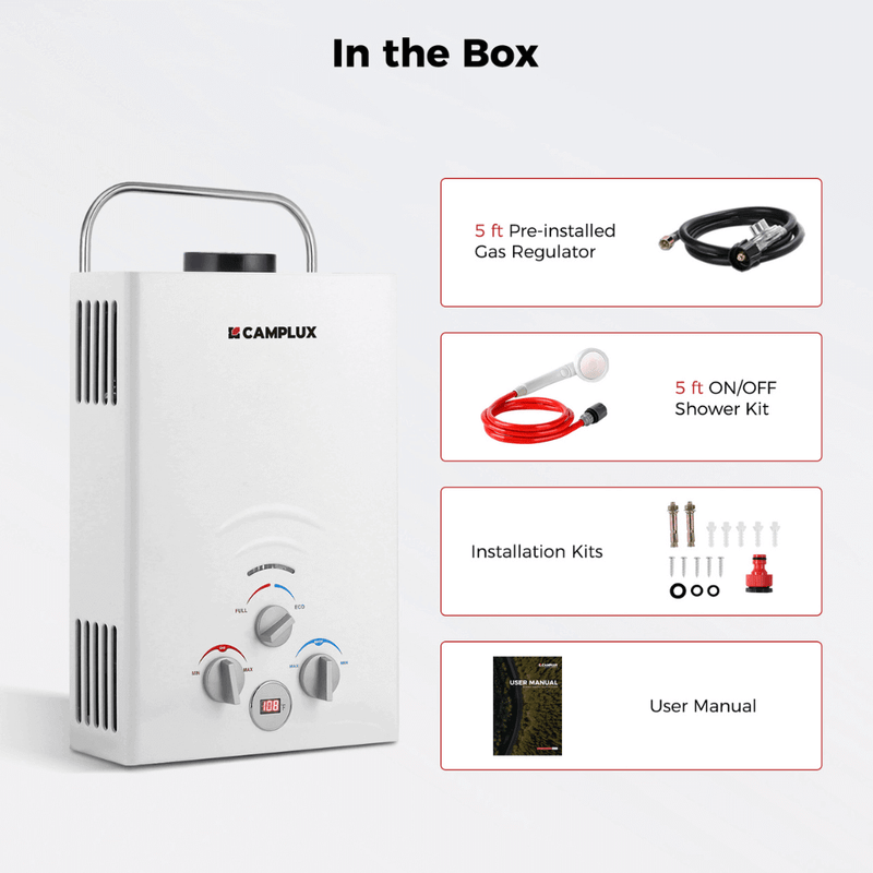 Load image into Gallery viewer, Camplux BW158 Camping Water Heater Propane
