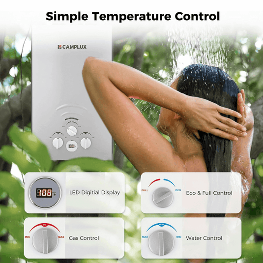 Camplux BW211G Camping Water Heater Propane