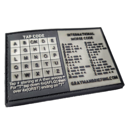 Storage Pocket Patch: Morse and Tap Code