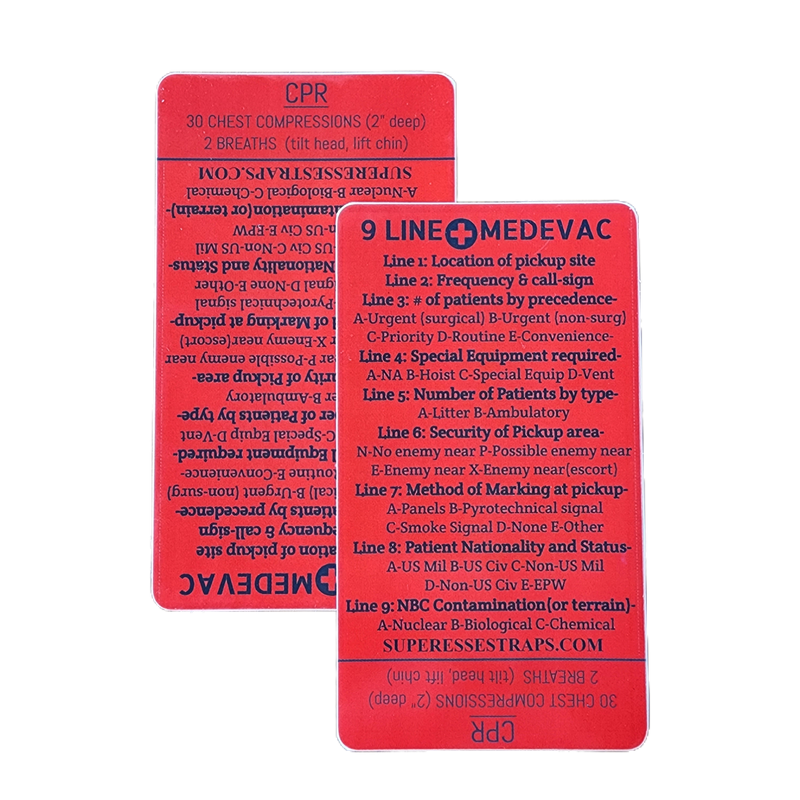 Load image into Gallery viewer, 9 Line MedEvac Decal - U.S. Military Truncated Medical Evacuation Reference Sticker &amp; CPR
