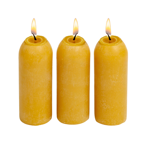 Load image into Gallery viewer, 18-Hour Natural Beeswax Candles - 3 pack {Made in USA}
