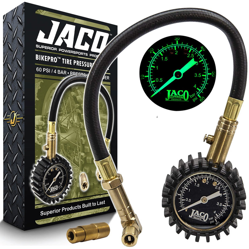 Load image into Gallery viewer, BikePro™ Presta Tire Pressure Gauge - 60 PSI | Presta &amp; Schrader (Mountain Bikes)
