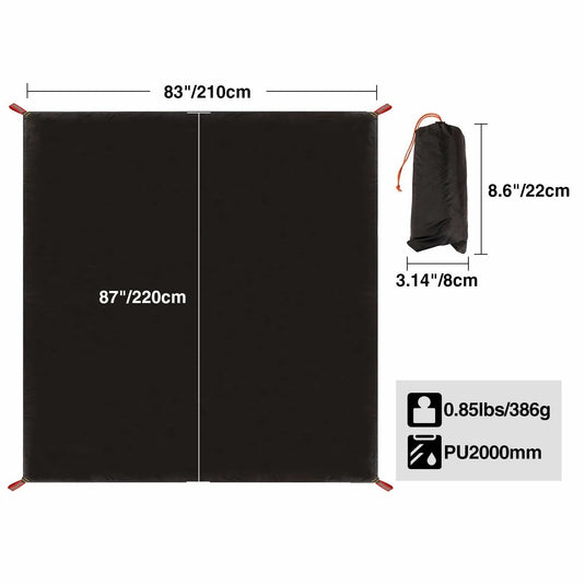 Ultralight Tent Footprint, PU 2000 Waterproof Camping Tent Tarp