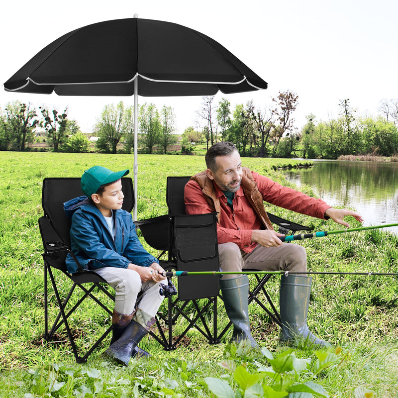 Load image into Gallery viewer, Portable Folding Picnic Double Chair
