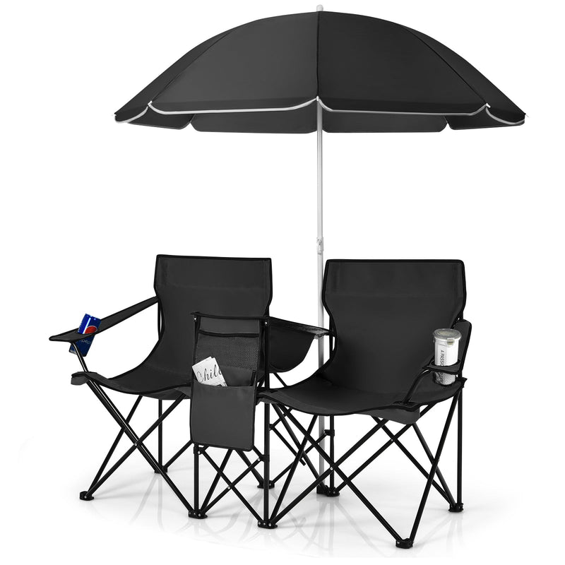 Load image into Gallery viewer, Portable Folding Picnic Double Chair
