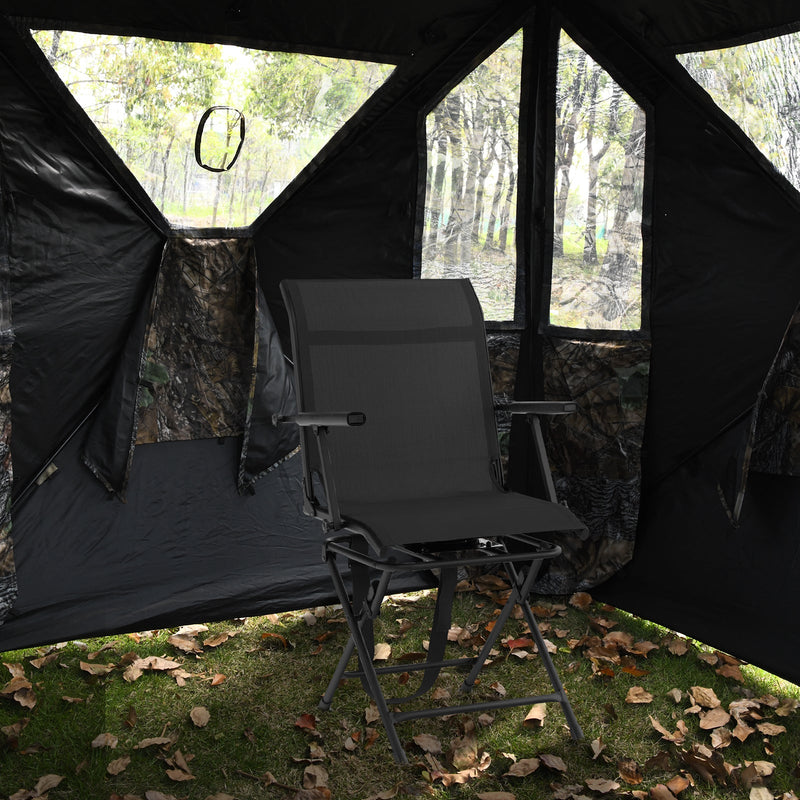 Load image into Gallery viewer, Foldable Swivel Patio Chair with Armrest and Mesh Back
