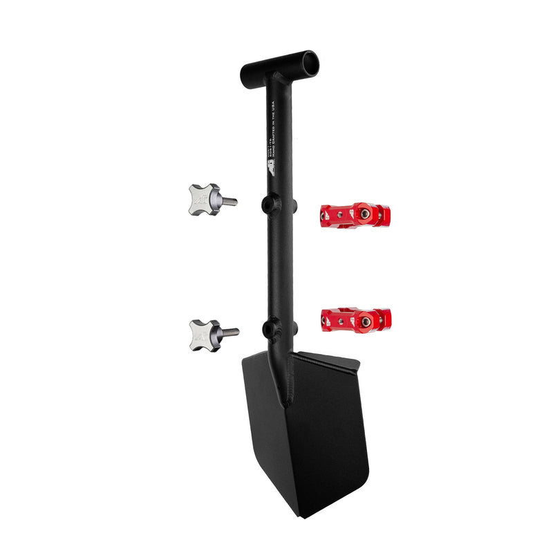 Load image into Gallery viewer, Shovel / Mount Combo - Black Mini Shovel / Red UMD with Knobs
