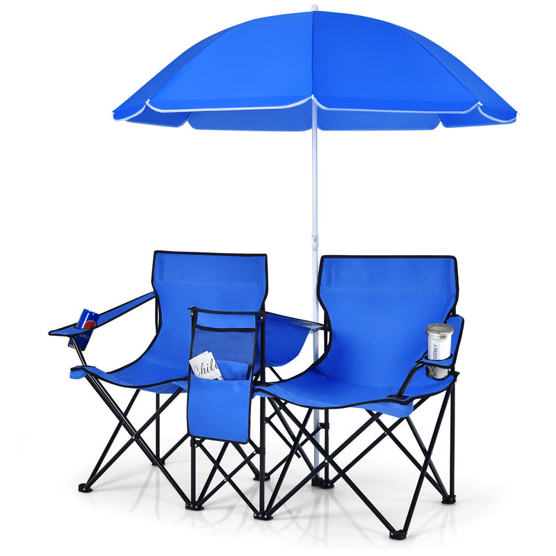 Load image into Gallery viewer, Portable Folding Picnic Double Chair
