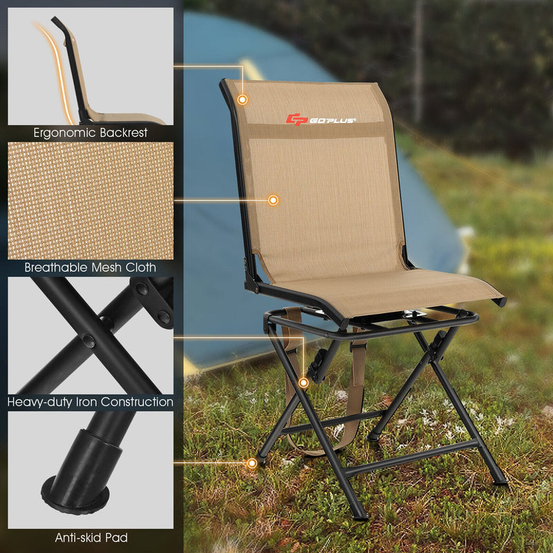 Load image into Gallery viewer, All weather Outdoor Foldable 360 Degree Swivel Chair with Iron Frame
