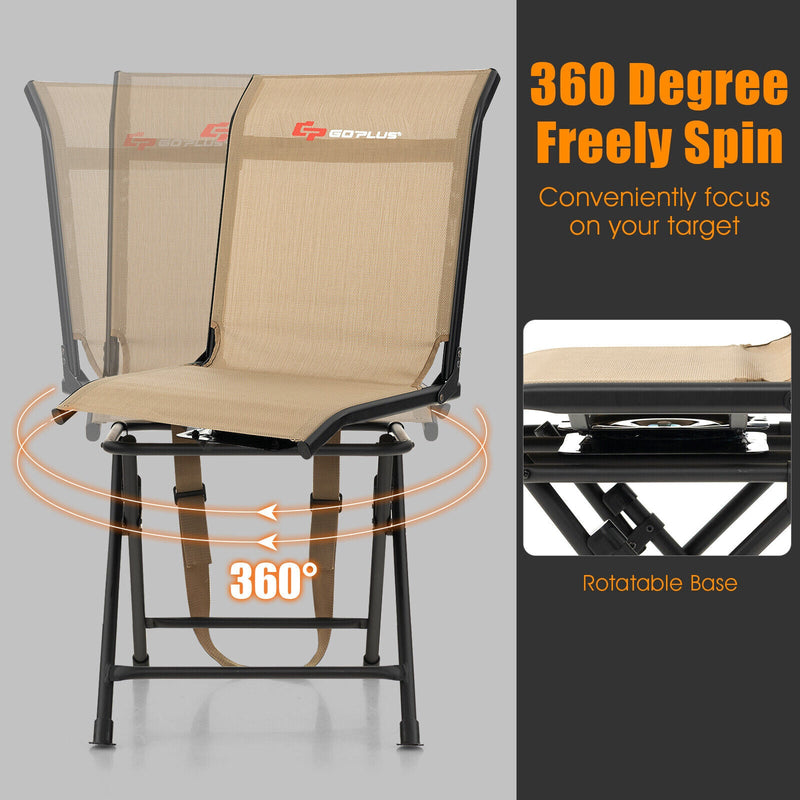 Load image into Gallery viewer, All weather Outdoor Foldable 360 Degree Swivel Chair with Iron Frame
