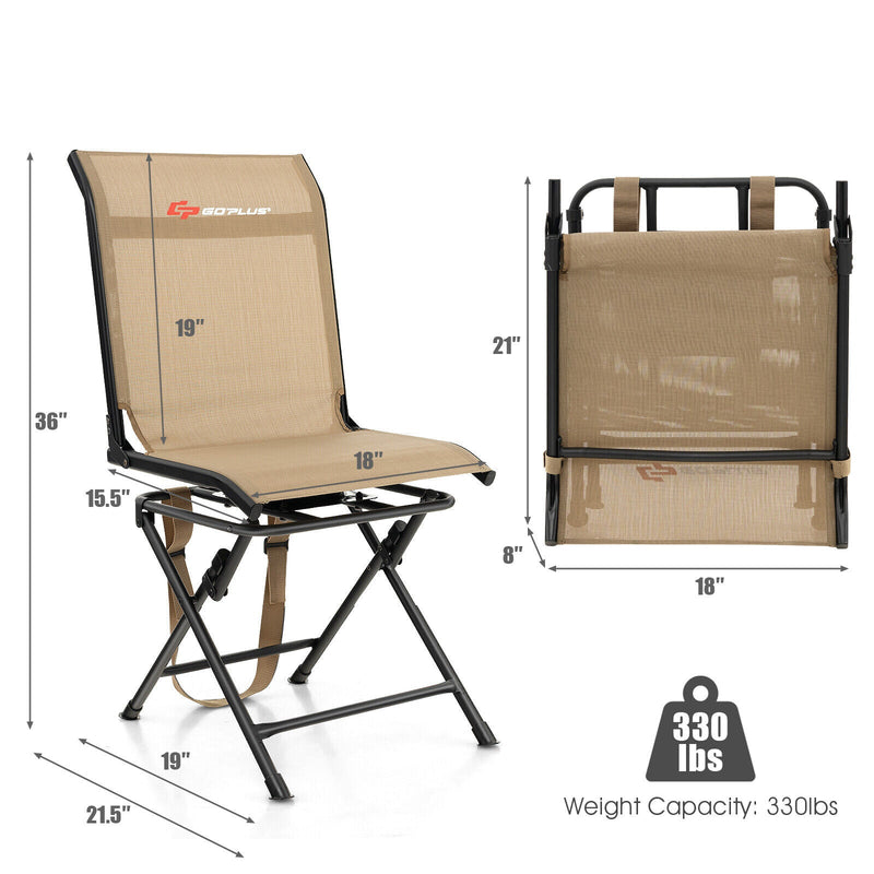 Load image into Gallery viewer, All weather Outdoor Foldable 360 Degree Swivel Chair with Iron Frame

