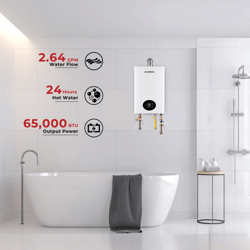 Load image into Gallery viewer, Camplux Climatech 3 Indoor Gas Tankless Water Heater 68,000 BTU
